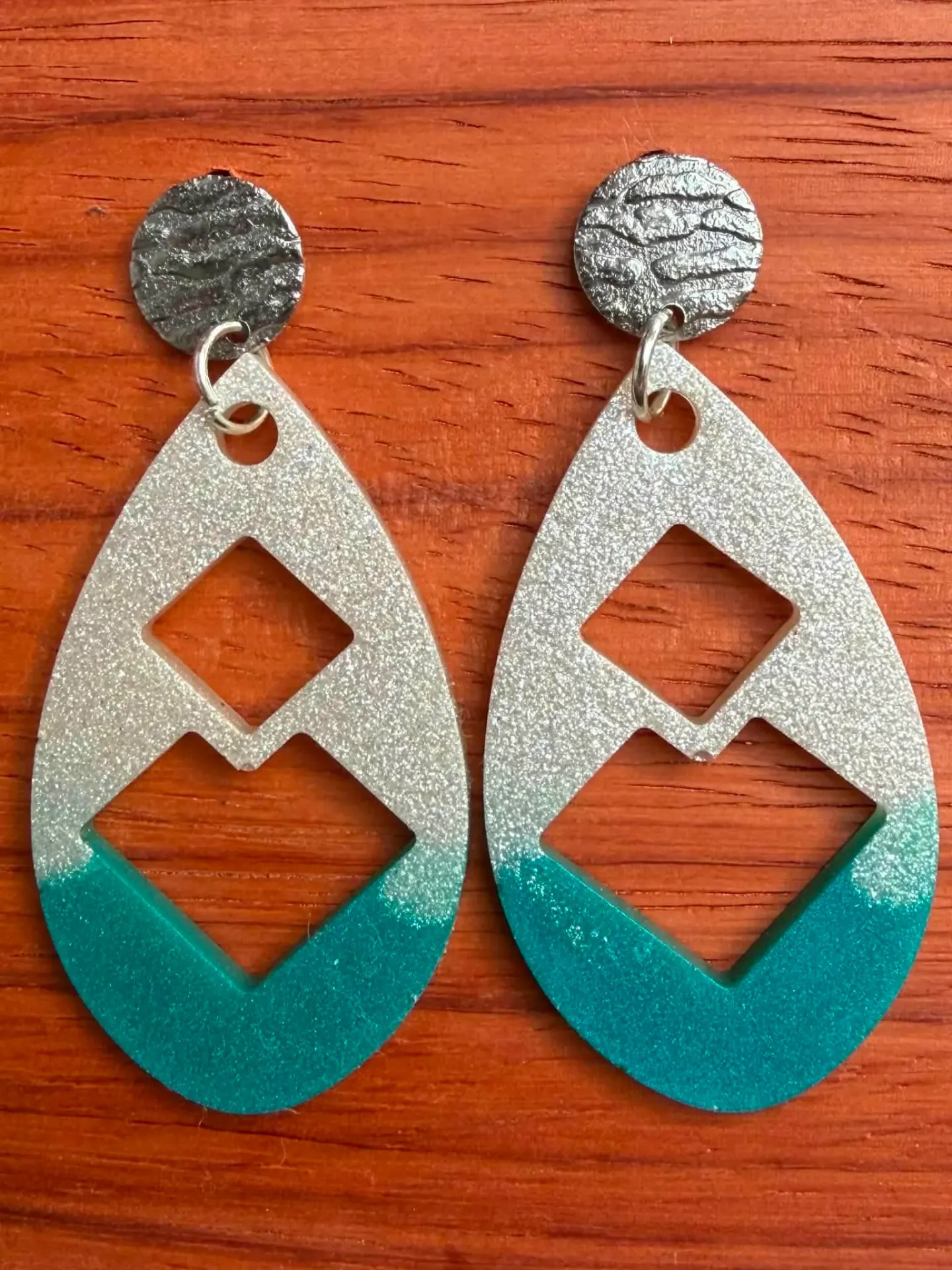 Boucles d'oreille argent & turquoise